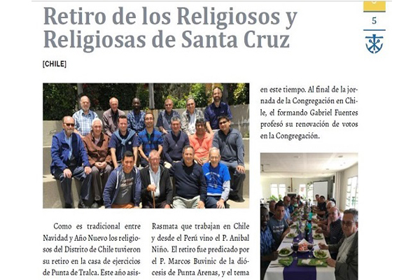 Infórmese de las noticias de la Provincia Chile Perú de la Congregación de Santa Cruz